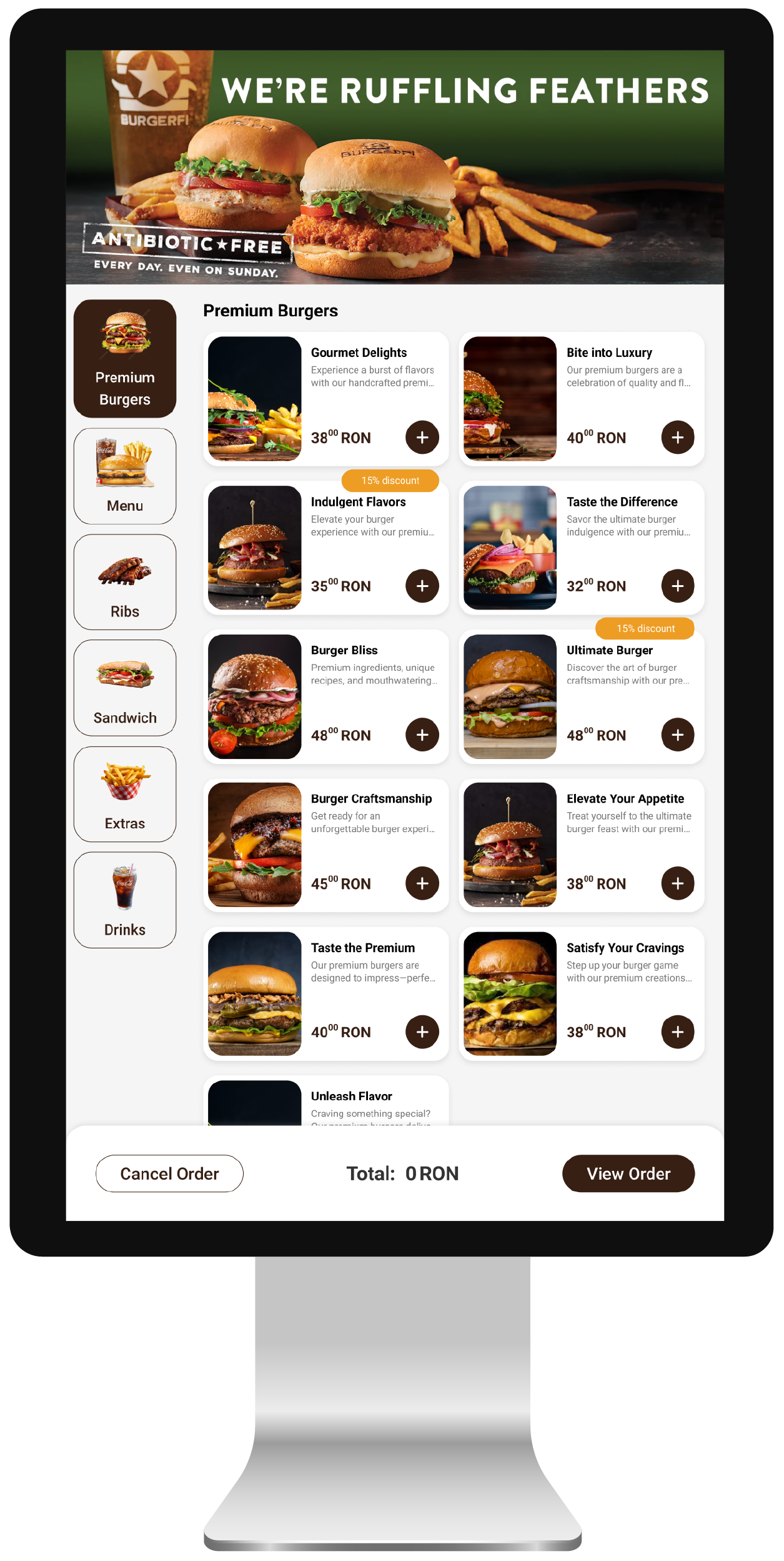 Clienții plasează comenzile direct la kiosk